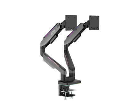 Soporte Para Monitor 17-35″ MSI Mpg Mt201Dr Doble, Hasta 20Kg, Rgb, Negro-Gris