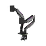 Soporte Para Monitor 17-35" MSI Mpg Mt201Dr Doble, Hasta 20Kg, Rgb, Negro-Gris