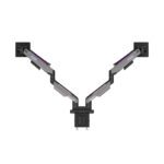 Soporte Para Monitor 17-35" MSI Mpg Mt201Dr Doble, Hasta 20Kg, Rgb, Negro-Gris