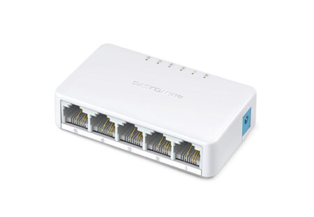 Switch De Escritorio No Administrable Mercusys Ms105 De 5 Puertos RJ45 Fast Ethernet 10/100 Mbps – Blanco