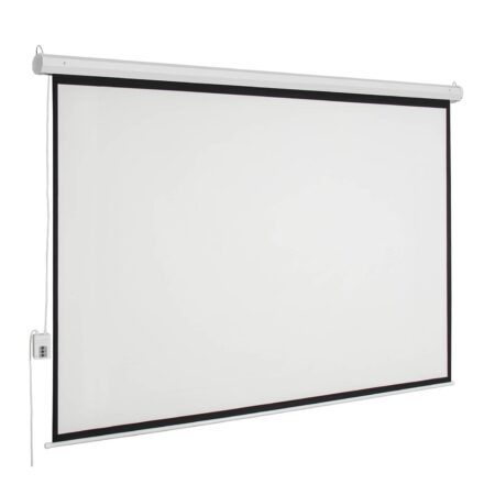 Pantalla De Proyección Eléctrica De Colgar Mse-154 – Multimedia Screen, 1.54X1.54M. 86 Pulgadas Diagonales. Incluye C.r. Inalámbrico Y Alámbrico
