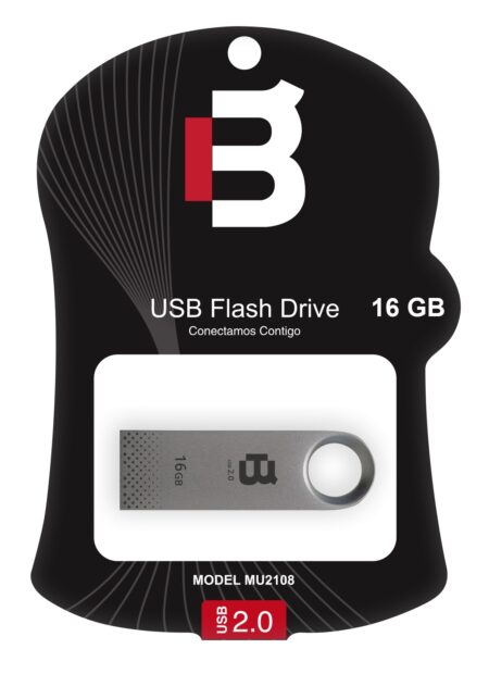 Memoria USB 16Gb Blackpcs 2108 , Mu2108S-16, Plata Metalica
