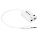 ADAPTADOR DE DIADEMA MINI-JACK 3.5MM 4 PINES A CONECTORES SEPARADOS DE AUDIFONOS Y DE MICROFONO - M A 2XH STARTECH, MUYHSMFFADW