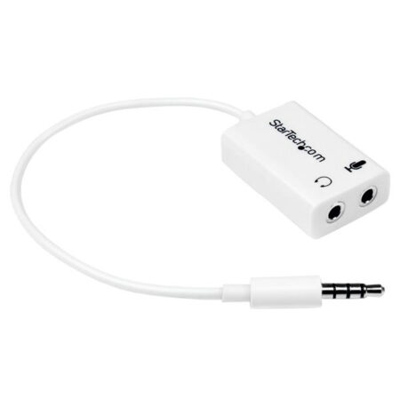 Cable Adaptador Divisor Diadema Macho A Hembra Blanco .