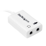 Cable Adaptador Divisor Diadema Macho A Hembra Blanco .