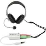 Cable Adaptador Divisor Diadema Macho A Hembra Blanco .