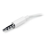 Cable Adaptador Divisor Diadema Macho A Hembra Blanco .