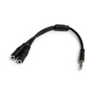 Adaptador Mini Jack 3.5Mm A 2 Conectores Audio-H, Startech Muyhsmff