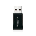 Adaptador Mini USB Inalámbrico Mercusys Mw300Um Single Band N300 Wi-Fi 4 Con Antenas Internas - Negro