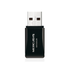 Adaptador Mini Usb Inalámbrico Mercusys Mw300um Single Band N300 Wi-fi 4 Con Antenas Internas - Negro