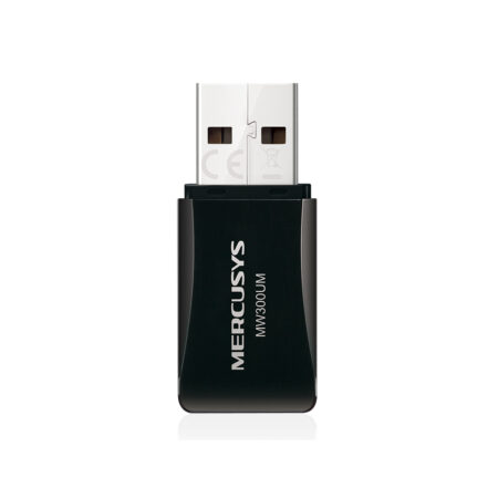 Adaptador Mini USB Inalámbrico Mercusys Mw300Um Single Band N300 Wi-Fi 4 Con Antenas Internas – Negro