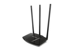 Router Inalámbrico N De Alta Potencia Mercusys Mw330hp Single Band 300 Mbps Wi-fi 4 Con 3 Antenas De 7 Dbi Y Botón Turbo - Negro