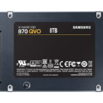 U. Estado Solido SSD 8Tb Samsung 870 Qvo Mz-77Q8T0B/Am SATA Iii/2.5"/Interno/Color Gris