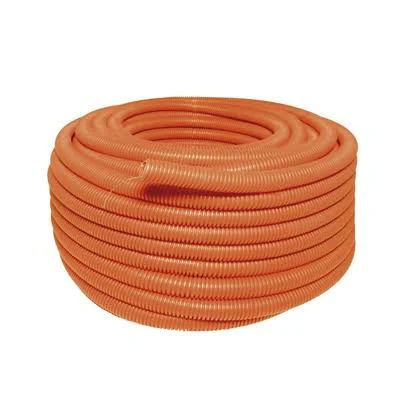 Manguera Flexible Reforzada Surtek 136853 Color Naranja/3/4″ X 50M/Polietileno Alta Densidad Hdpe/Con Guia/Resistente A Intemperie