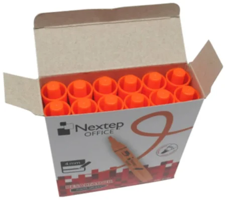 Caja C/12 Piezas Marcador Nextep Resaltador/Color Naranja/Ne-079J
