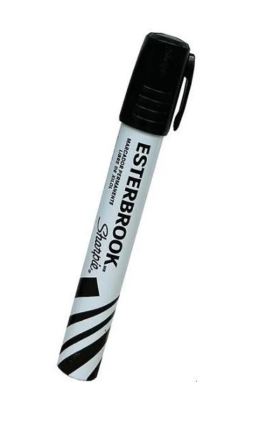 14 Piezas De Marcador Permanente Esterbrook Color Negro/2120286