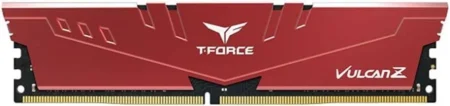 MEMORIA DDR4 8GB 3200MHZ TEAMGROUP TFORCE VULCAN Z TLZRD48G3200HC16F01, COLOR ROJO, NON-ECC, CL16