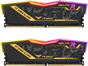MEMORIA DDR4 8GB 3200MHZ TEAMGROUP DELTA TUF GAMING ALLIANCE TF9D48G3200HC16C01, RGB, COLOR NEGRO, PC4 1.35V, NON-ECC, CL16
