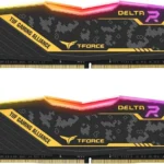 MEMORIA DDR4 16GB 3200MHZ TEAMGROUP T-FORCE DELTA TF3D416G3200HC16CDC01 (2X8GB), RGB, COLOR NEGRO, PC4 25600, NON-ECC, CL16, XMP
