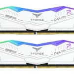 MEMORIA DDR5 32GB 7200MHZ TEAMGROUP T-FORCE DELTA RGB FF4D532G7200HC34ADC01 (2X16GB), BLANCO, NON-ECC, CL34