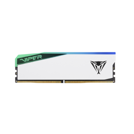 Memoria DDR5 32Gb 5600Mhz Patriot Viper Elite 5 Pver532G56C38W (1X32Gb), Blanco, Non-ECC, Rgb, Cl38