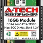 MEMORIA DDR4 16GB 2666MHZ HP V6 7EH62AA, COLOR NEGRO, CL18, PC4-21300