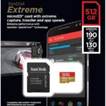 ##MEMORIA MICROSDXC 512GB SANDISK EXTREME SDSQXAV-512G-GN6MA C/ADAPTADOR/ROJO (OPENBOX)