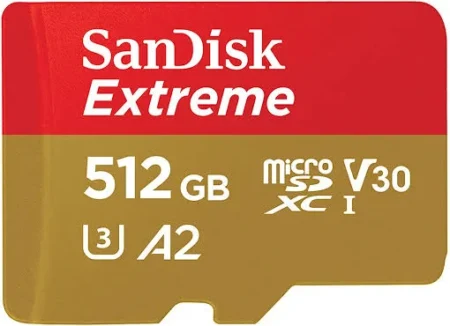 ##MEMORIA MICROSDXC 512GB SANDISK EXTREME SDSQXAV-512G-GN6MA C/ADAPTADOR/ROJO (OPENBOX)