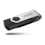 Memoria USB 32Gb Hyundai Rotate Bravo U2Bkp/32G Cuerpo Plastico/Metalico Color Negro/Plata