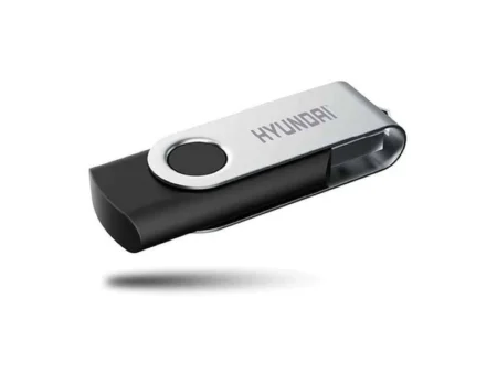 Memoria USB 32Gb Hyundai Rotate Bravo U2Bkp/32G Cuerpo Plastico/Metalico Color Negro/Plata