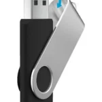 Memoria USB 32Gb Hyundai Rotate Bravo U2Bkp/32G Cuerpo Plastico/Metalico Color Negro/Plata