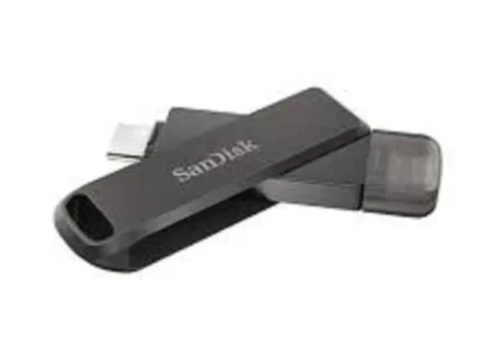 Memoria USB-C 3.0 256Gb Sandisk Ixpand Flash Drive Luxe Tapa Giratoria De Plastico/Lightning/Color Negro/Sdix70N-256G-Gn6Ne