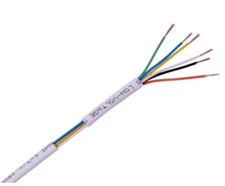 Metro De Cable De Cca 6X22 Awg, Sfire Mt Sf-22-06-Le Color Blanco Para Cctv/Alarmas