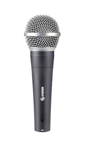 Microfono Profesional Unidireccional Steren Mic-1058, 80-13000 Hz, 5 M, Alambrico, Color Negro