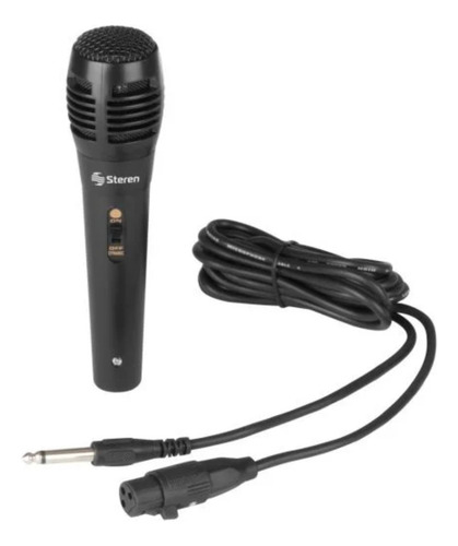 MICROFONO MIC-060 CONECTOR DE 6.3 MM/REJILLA DE MALLA/COLOR NEGRO