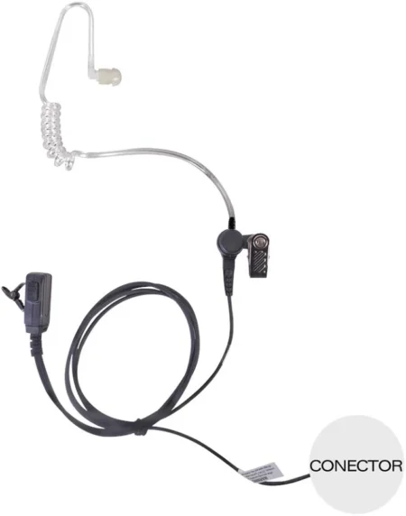 Microfono C/Audifono De Solapa Txpro Con Tubo Acustico Transparente Para Kenwood Pkt23K Con Tubo Acustico De Pu (Grado Medico), Txehk04Av2