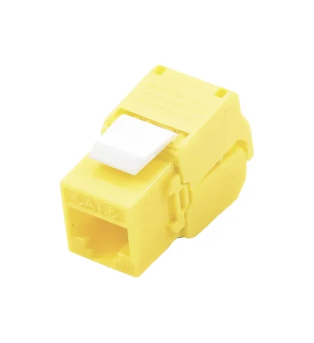 Modulo Jack Keystone Cat6 Linkedpro Lp-Kj-610-Ttye Con Terminacion En Angulo 180º/Color Amarillo