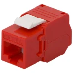 Modulo Jack Keystone Cat6A Linkedpro Lp-Kj-6A-Ttrd Angulo 180°/Color Rojo