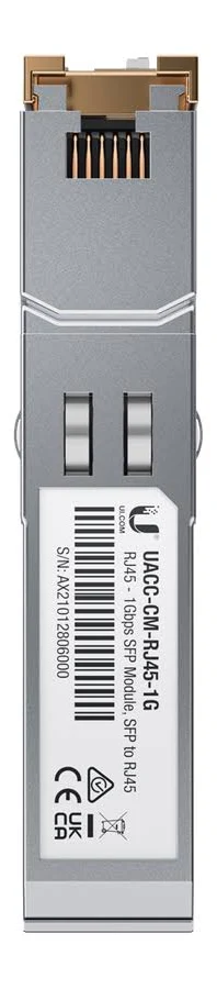 Modulo Transceptor Sfp A RJ45 Ubiquiti Uacc-Cm-RJ45-1G Cobre/1000Mbps/100 Metros