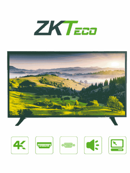 Monitor 43″ Zkteco Zd43-4K LED 4K Ultra HD/HDMI/VGA/Altavoces Incorporados/Angulo De Vision Horizontal 170°/Soporte Vesa/Operacion 24/7