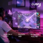 Monitor 27" Gigabyte Gs27Fc Us1 Full HD/Curvo/Panel VA 27/180Hz/2X HDMI/DP 1.4/Color Negro