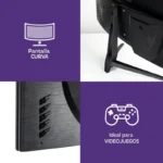 Monitor 27" Gigabyte Gs27Fc Us1 Full HD/Curvo/Panel VA 27/180Hz/2X HDMI/DP 1.4/Color Negro