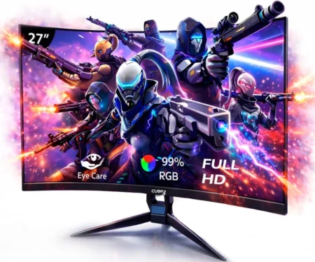 Monitor 27″ Gigabyte Gs27Fc Us1 Full HD/Curvo/Panel VA 27/180Hz/2X HDMI/DP 1.4/Color Negro