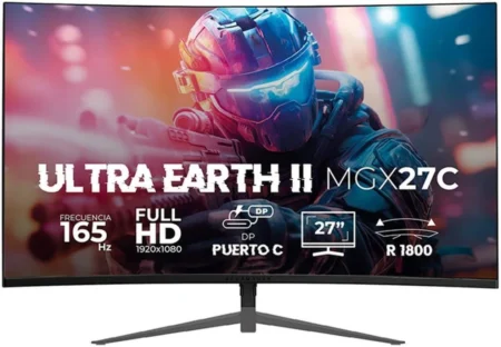 Monitor 27″ Balam Rush Gamer Br-938273 Ultra Earth Ii Mgx27C Full HD/LED/Cruvo/Freesync/165Hz/HDMI/Color Negro