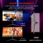 MONITOR 34″ BALAM RUSH ULTRA EXPLORER MXT34P, LED/CURVO/2K/VA/BOCINAS/ALTURA AJUSTABLE/RGB/VESA/165 HZ, BR-940733