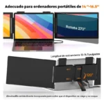 Monitor 14" Steren Dis-114 Portatil/LCD/Full HD/Panel IPS/HDMI/USB/1920X1080/Negro