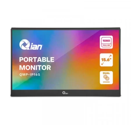 Monitor 15.6″ Portatil Qian Qmp-Ip16S LED/FHD/Panel IPS/Mini HDMI/USB-C/Color Negro