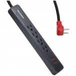 ##SUPRESOR DE PICOS MONSTER 2MNAC0250B0L2, 4 CONTACTOS, 2 USB, 600 JULES, COLOR NEGRO