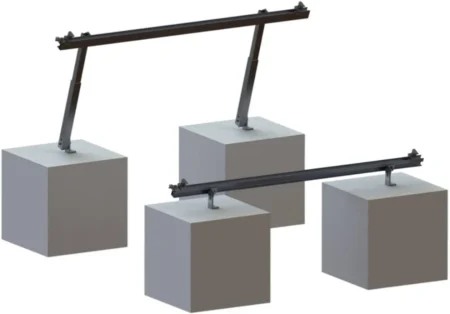 Montaje Para Panel Solar Epcom Riel “8” De 1400Mm Para Modulos Con Espesor De 35Mm, Velocidad De Viento Max. 136Km/H (20° A 45°), Vektor8R1M