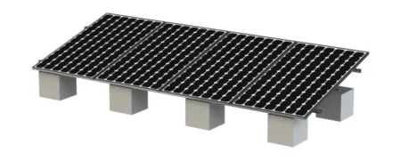Montaje Para Panel Solar Riel “8” De 5400Mm, Epcom Para Modulos Con Espesor De 30-35Mm, Velocidad De Viento Max. 136Km/H (20° A 45°) Con Anodizado Negro, Vektor8Blk